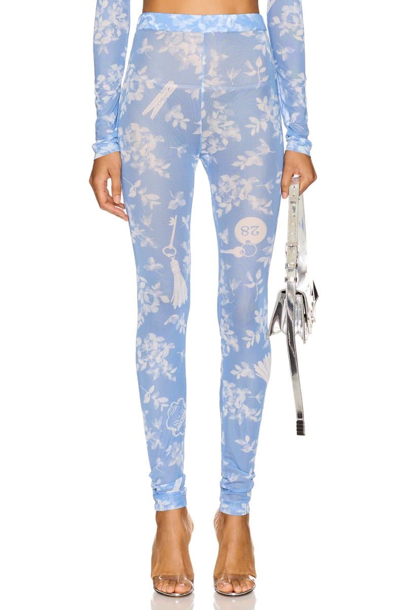 revolve Revolve Floral Legging in Multi Light Blue