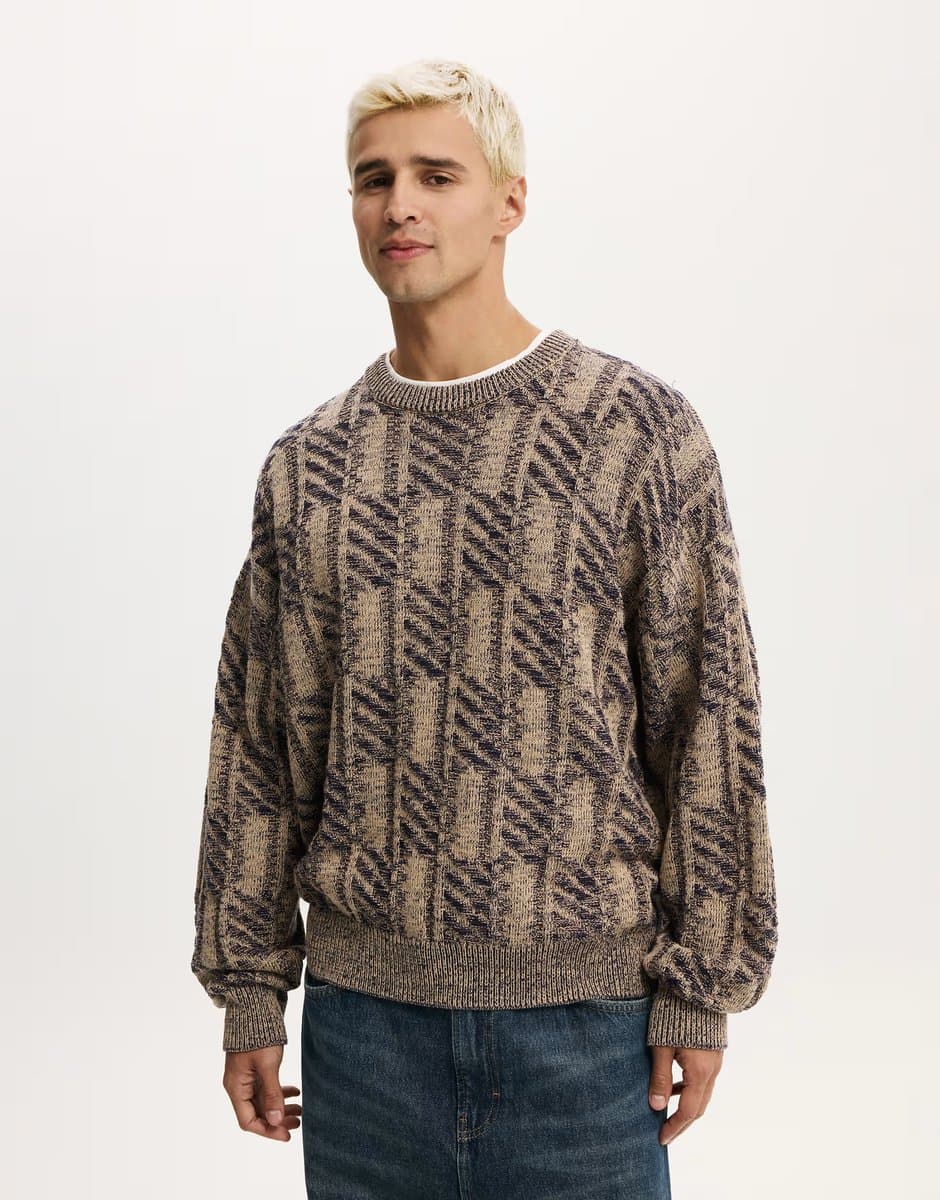 ASOS Cotton On Garage knit in brown