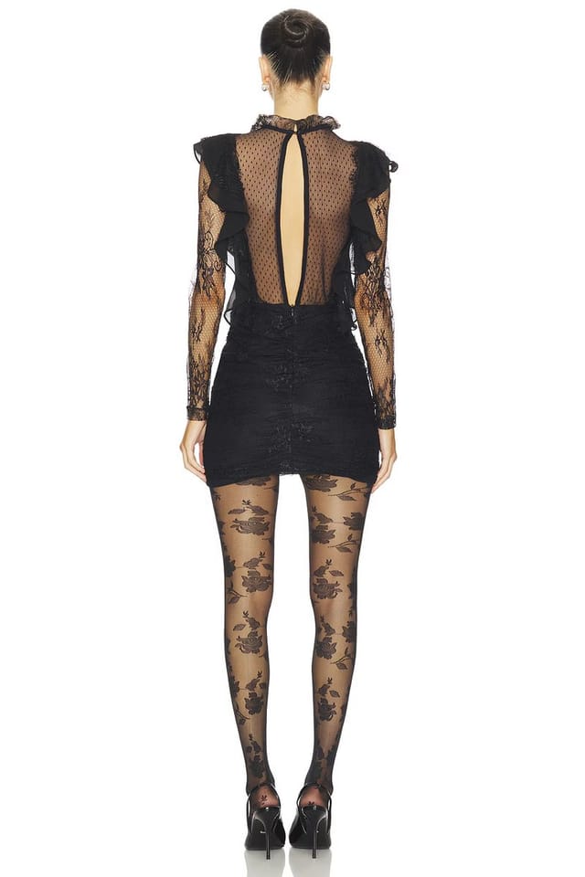 revolve Laila Lace Long Sleeve Short Dress - 3