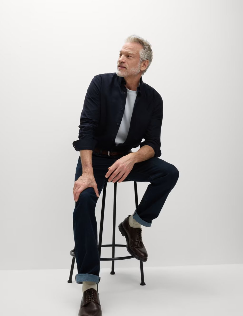 Marks & Spencer M&S Pure Cotton Ultimate Oxford Shirt Navy - 3