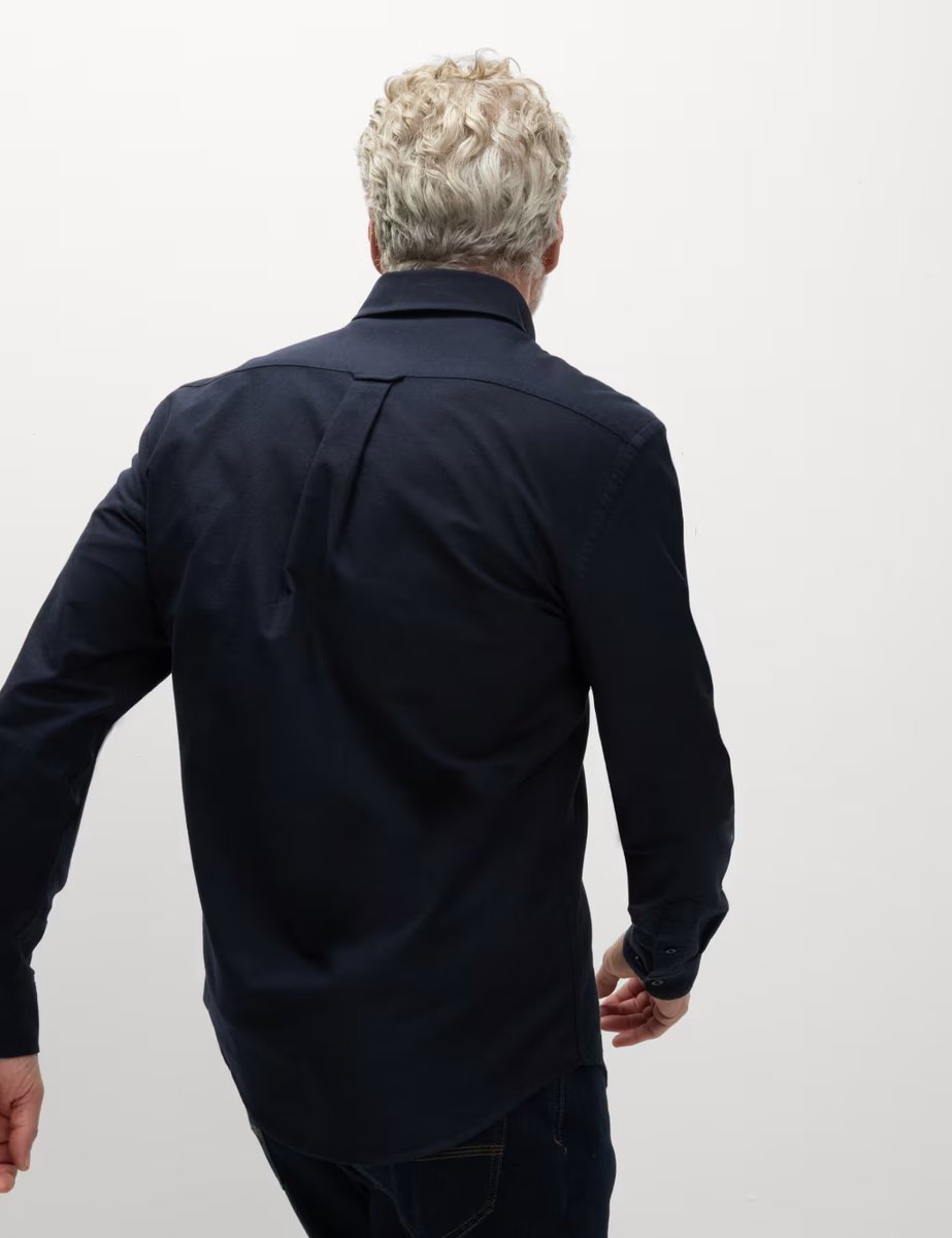 Marks & Spencer M&S Pure Cotton Ultimate Oxford Shirt Navy - 4