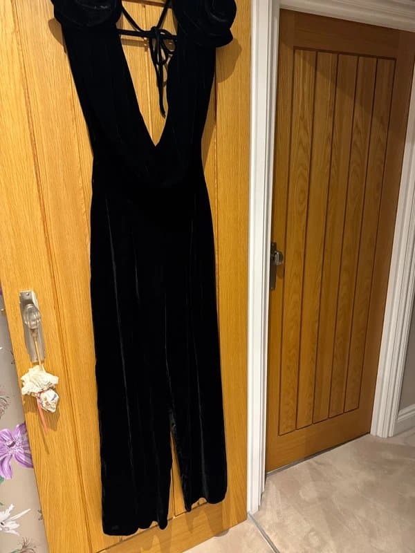 ASOS Bnwt ASOS Luxe velvet wide leg jumpsuit size 10