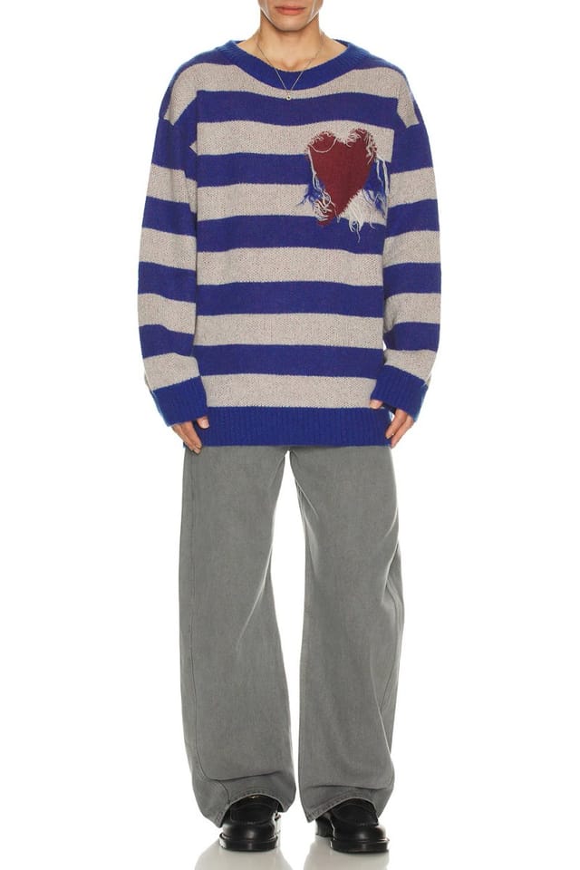 revolve Grunge Stripe Pullover - 3