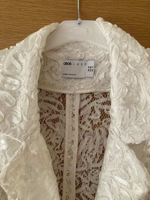 ASOS Asos luxe ivory lace blazer