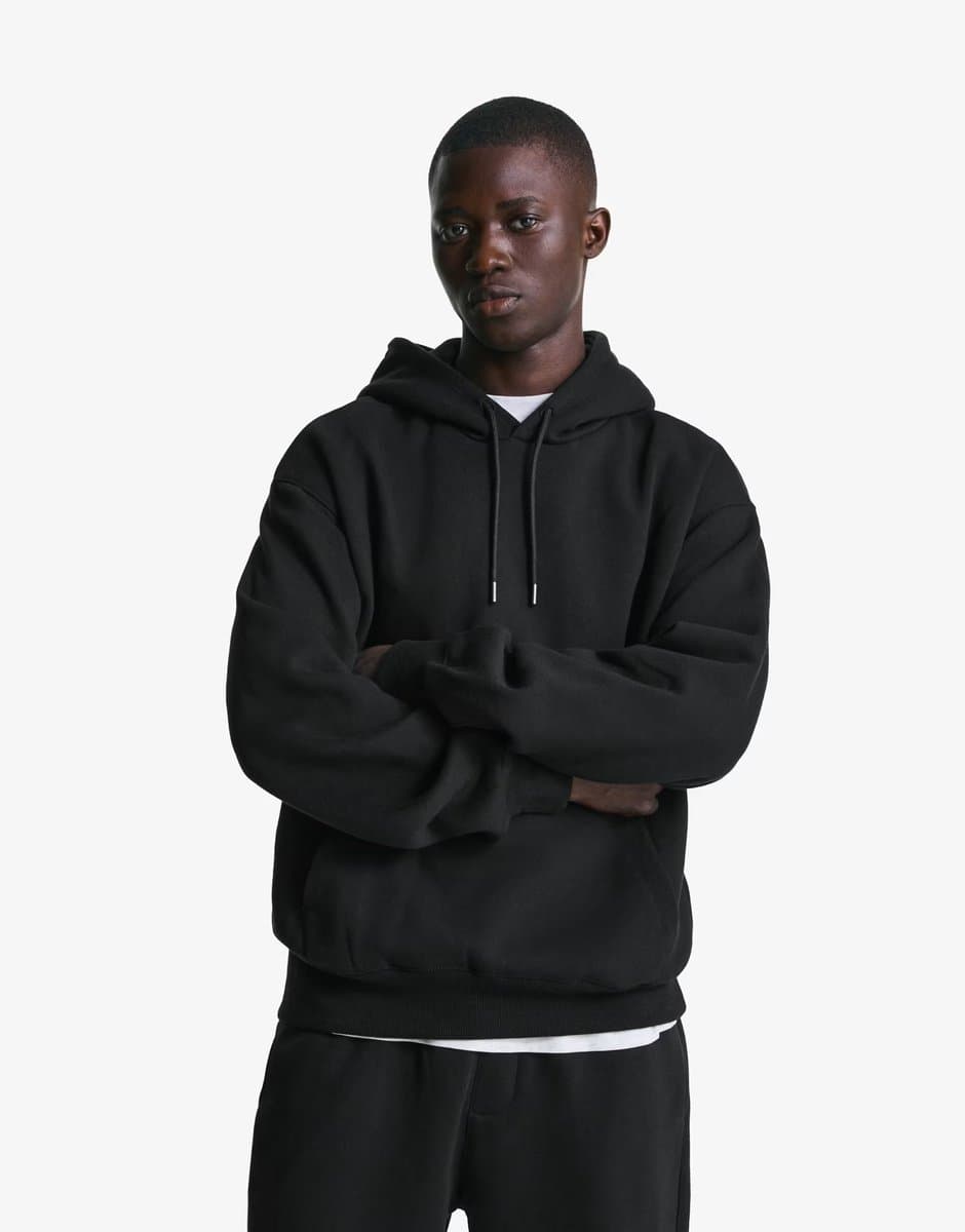 ASOS Bershka Hoodie in black