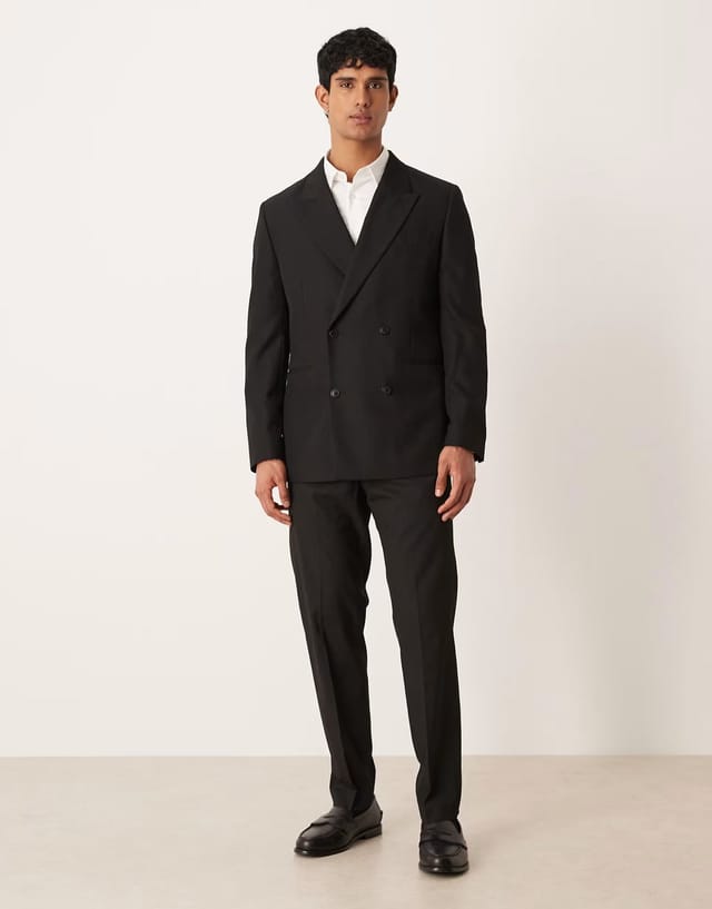ASOS Mango Pintor suite blazer and trouser co-ord in black - 2