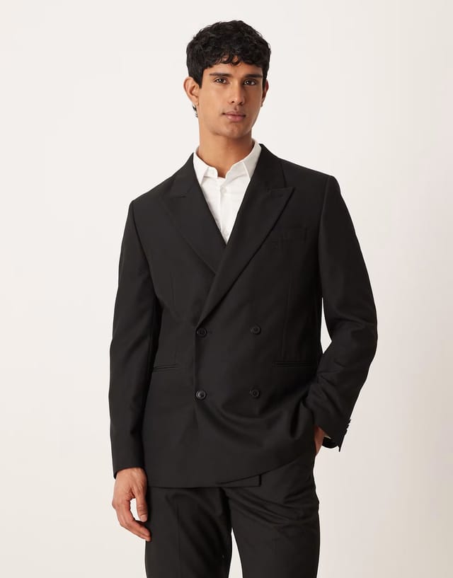 ASOS Mango Pintor suite blazer and trouser co-ord in black - 3