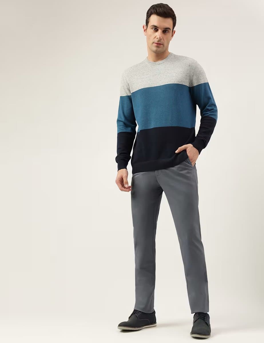 Marks & Spencer M&S Slim Fit Stretch Chinos Light Airforce