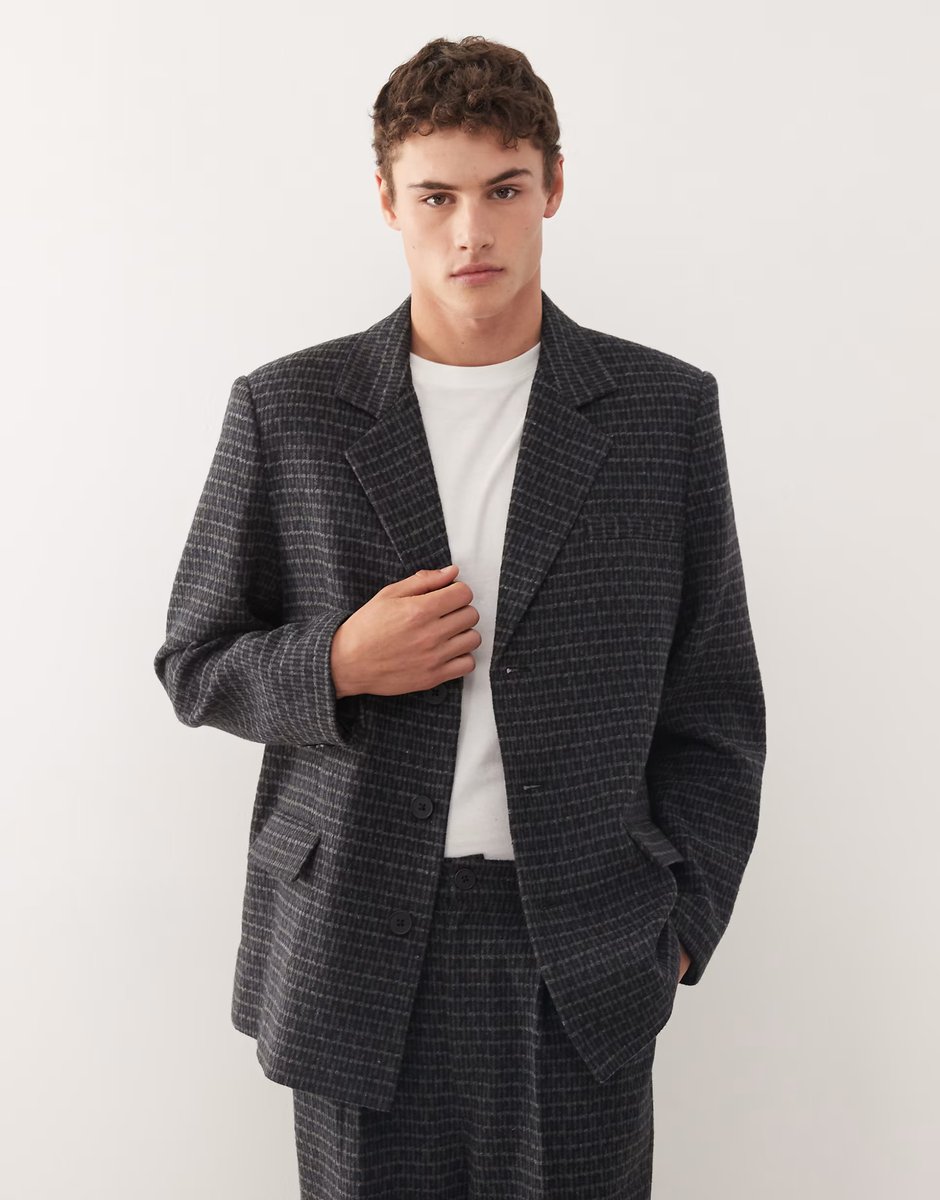 ASOS Reclaimed Vintage tailored co-ord in check - 2