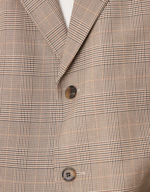 ASOS ASOS DESIGN slouchy oversized blazer in brown check - 3