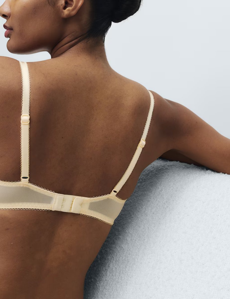 Marks & Spencer M&S Jasmine Lace Wired Demi Cup Bra (A-E) Dark Cream - 4