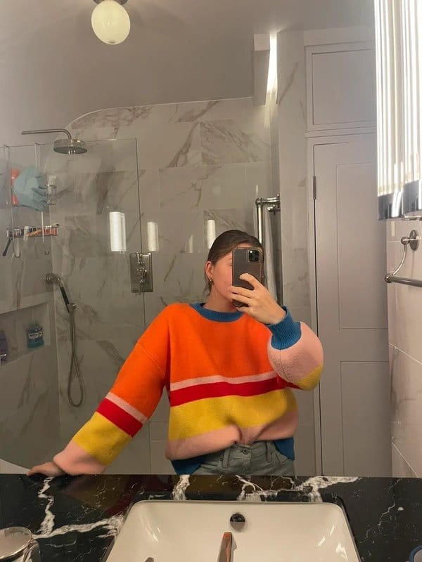 Never Fully Dressed Never fully dressed Color Block Striped Sweater - Size S - 4