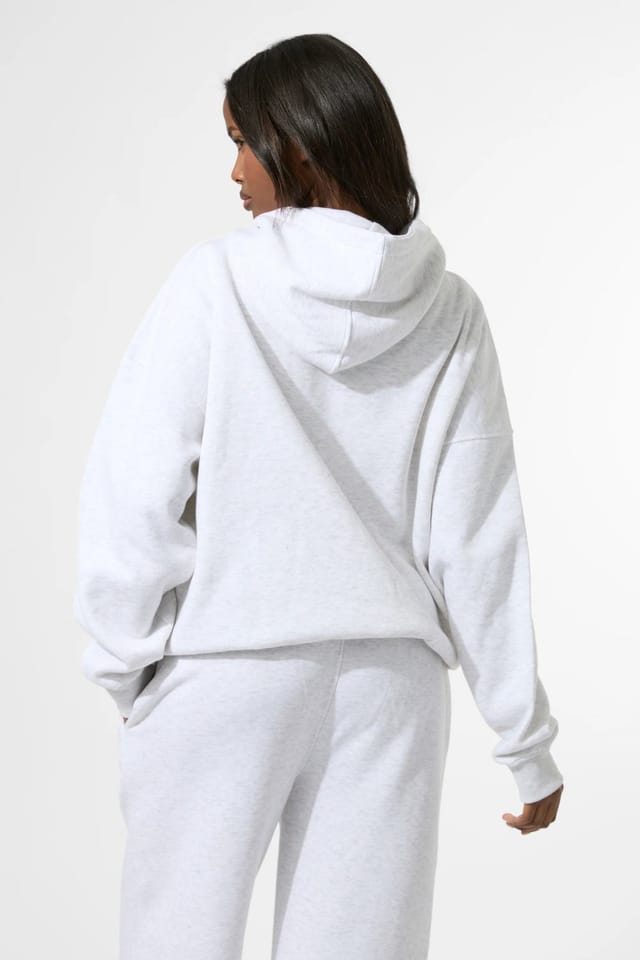 Kaiia Kaiia KTL Logo Oversized Hoodie Light Grey Marl - 3
