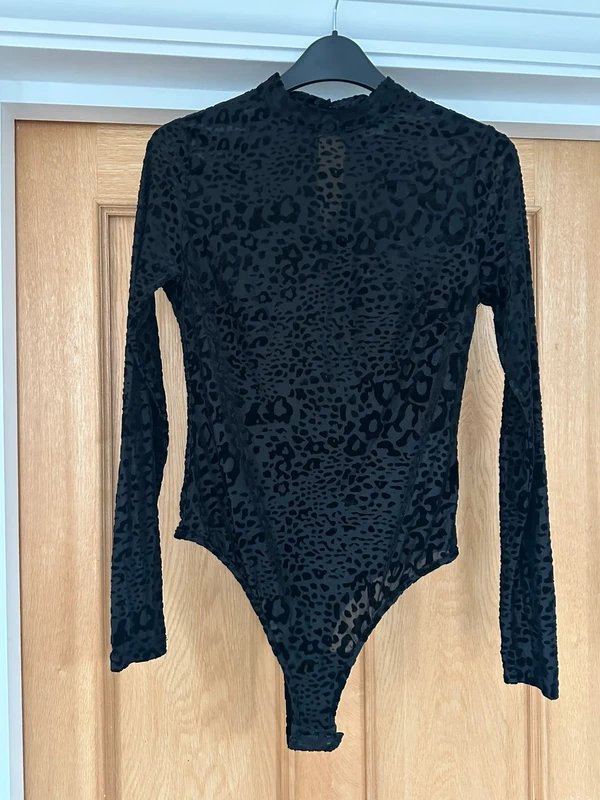Never Fully Dressed NFD velvet animal print body suit. UK 10-12 - 4