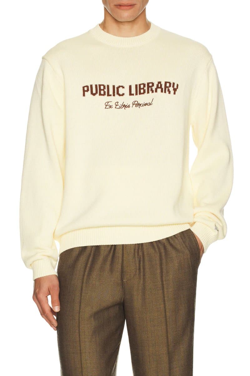revolve Public Library Knitted Crew Jumper