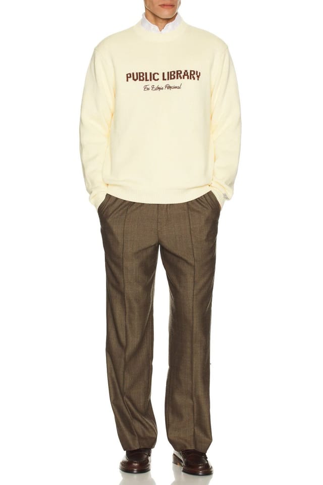 revolve Public Library Knitted Crew Jumper - 3