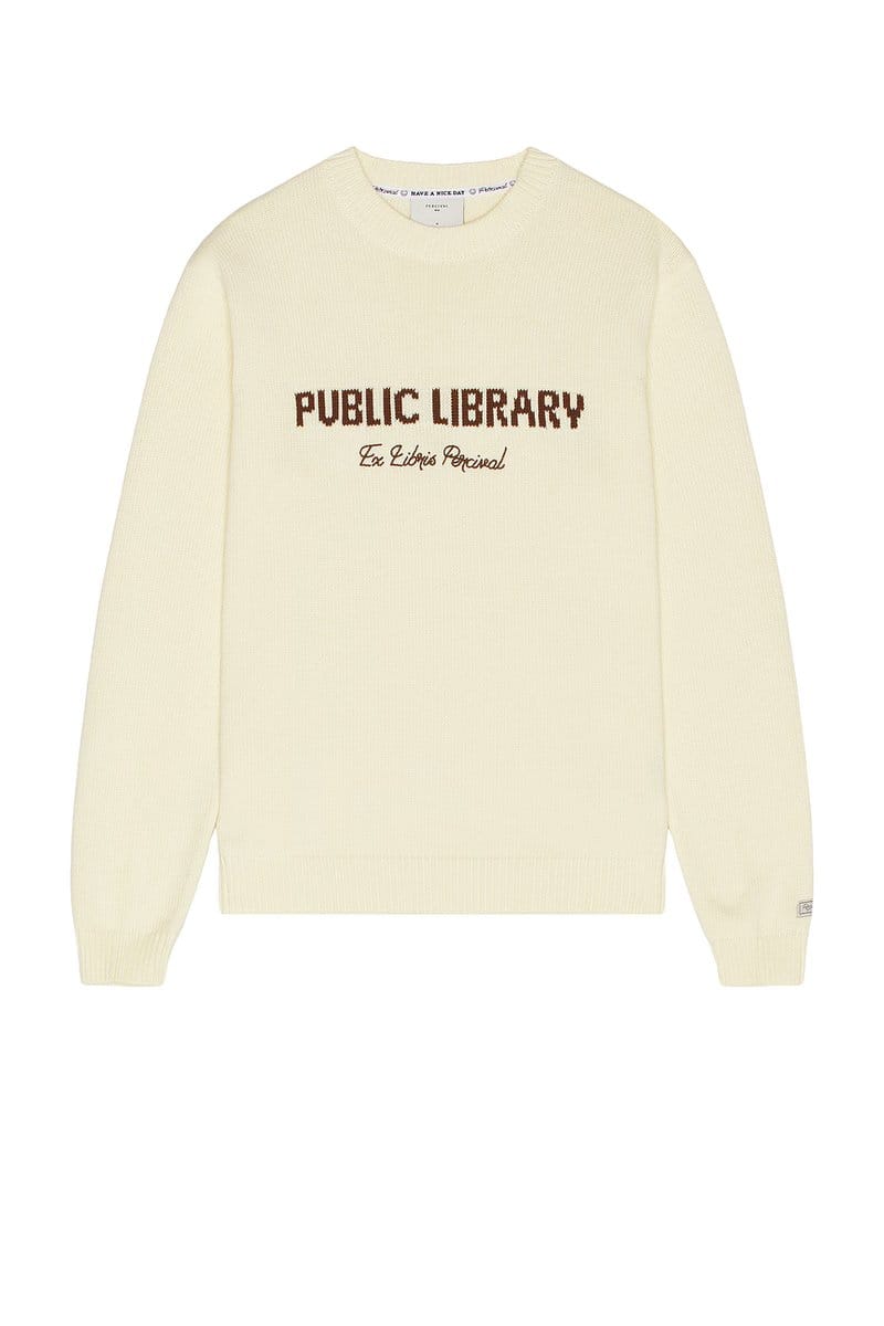 revolve Public Library Knitted Crew Jumper - 4