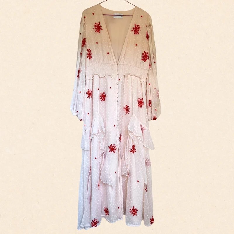 ASOS ASOS embroidered floral dress size uk 16 - 3