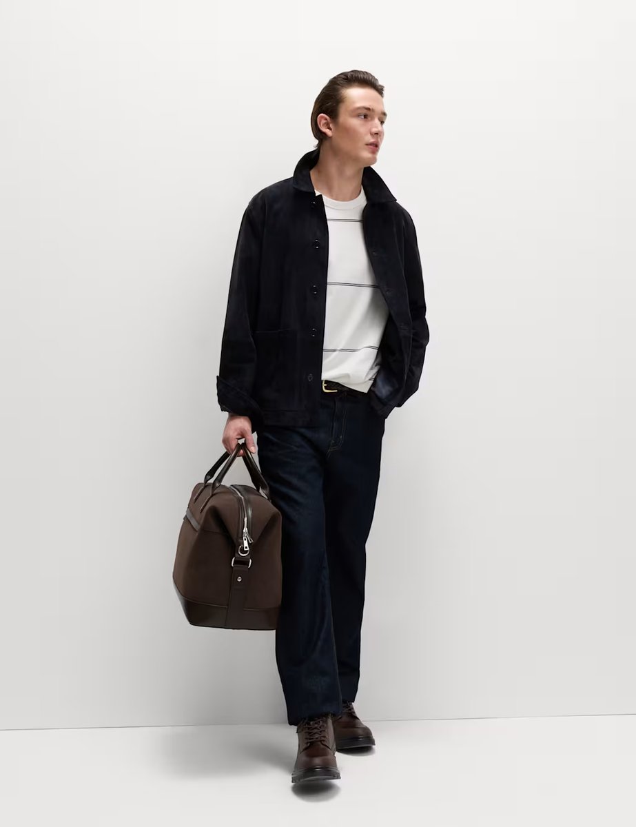 Marks & Spencer M&S Pure Cotton Striped Relaxed Crew Neck T-Shirt Ecru - 3