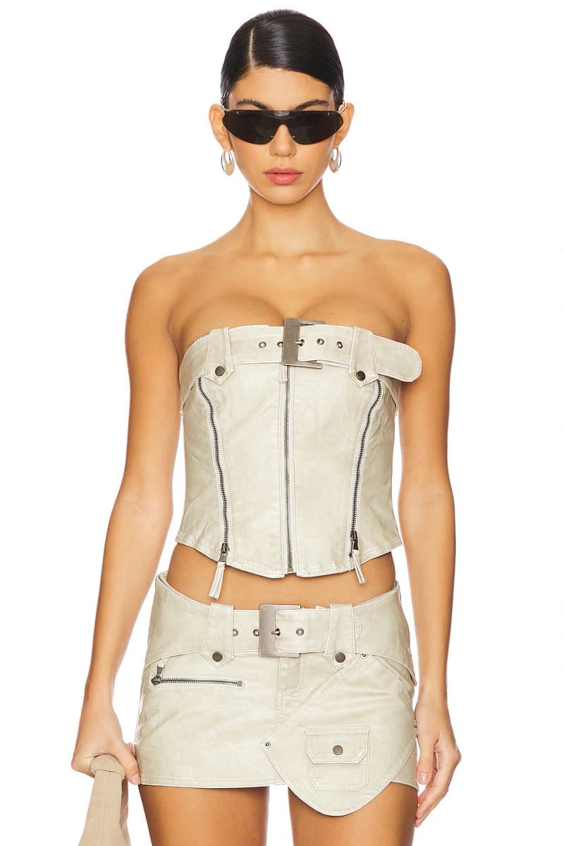 revolve Buckle And Zip Corset
