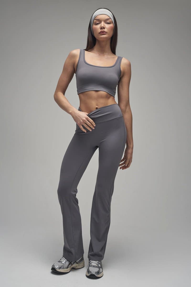 Kaiia Kaiia Sculpt Yoga Pants Slate Grey