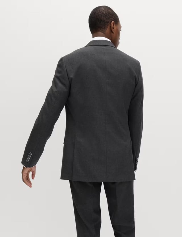Marks & Spencer M&S Slim Fit Machine Washable Suit Jacket Charcoal - 3