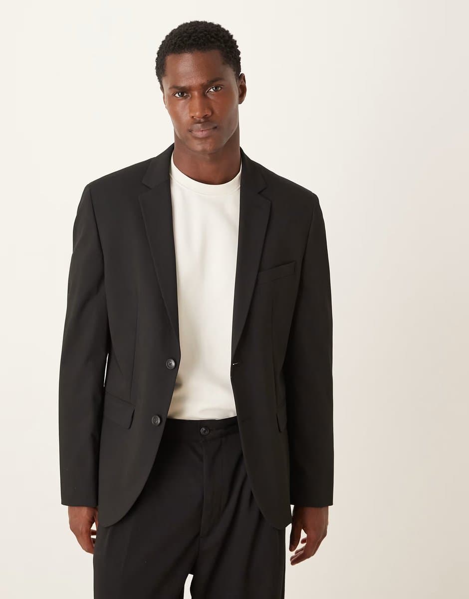 ASOS Mango Paris slim fit blazer co-ord in black