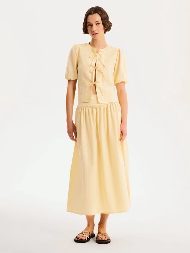OMNES Apollo Blouse in Butter Yellow - 2