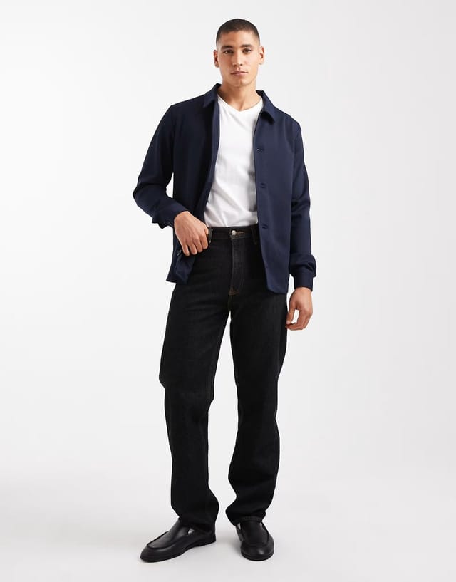 ASOS Jack & Jones Premium slim jersey suit jacket in Navy - 2