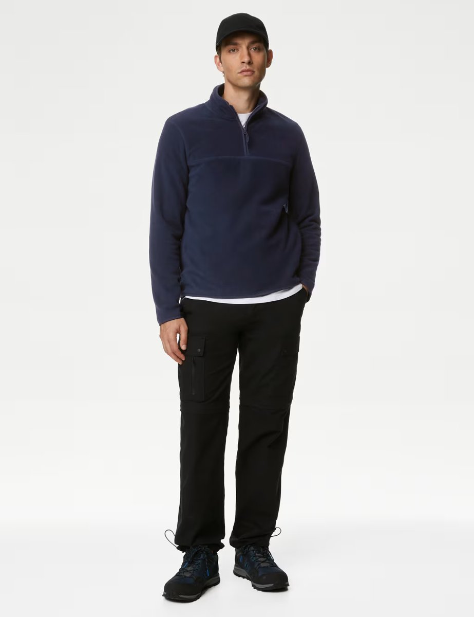 Marks & Spencer M&S Half Zip Micro Fleece Navy - 2