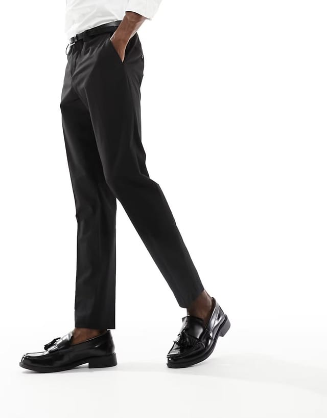 ASOS Selected slim fit suit trouser in black - 2