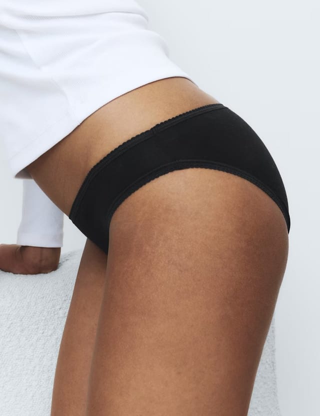 Marks & Spencer M&S 5pk Cotton Lycra® Bikini Knickers Black - 2