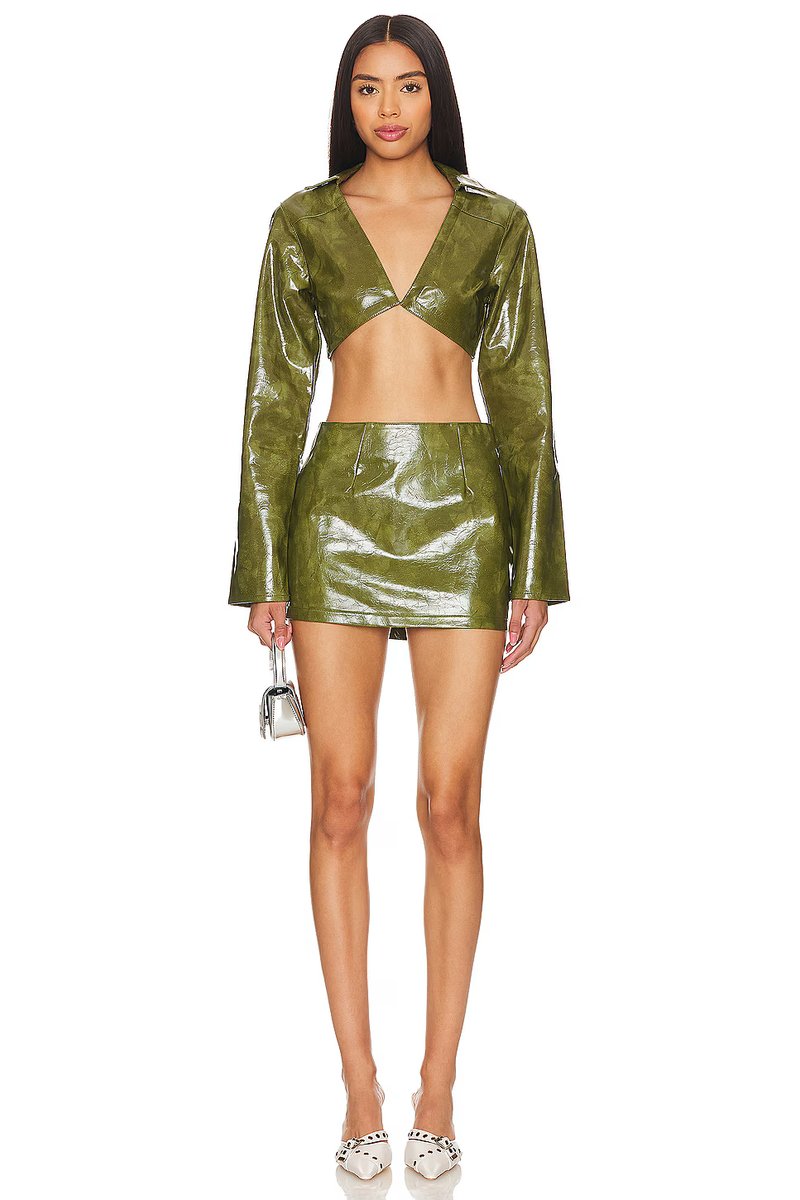 revolve Ethel Faux Leather Skirt - 4