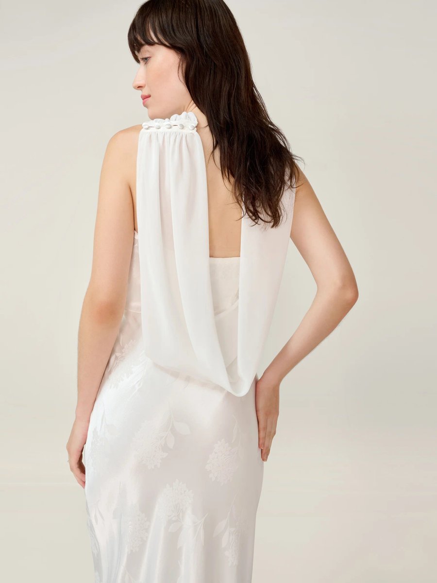 OMNES Faith Jacquard Dress in Ivory - 2