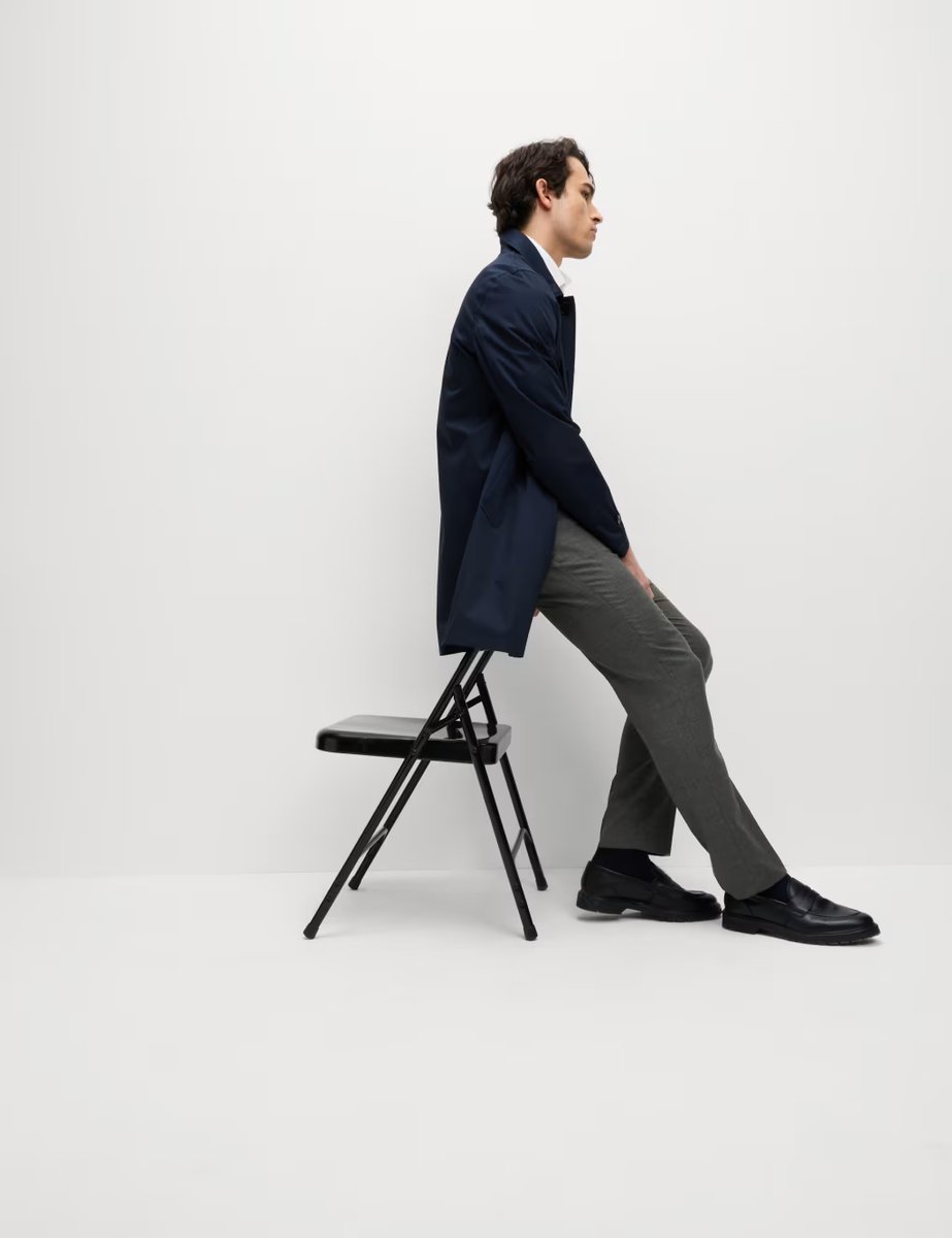 Marks & Spencer M&S Regular Fit Wool Blend Trousers Charcoal - 3