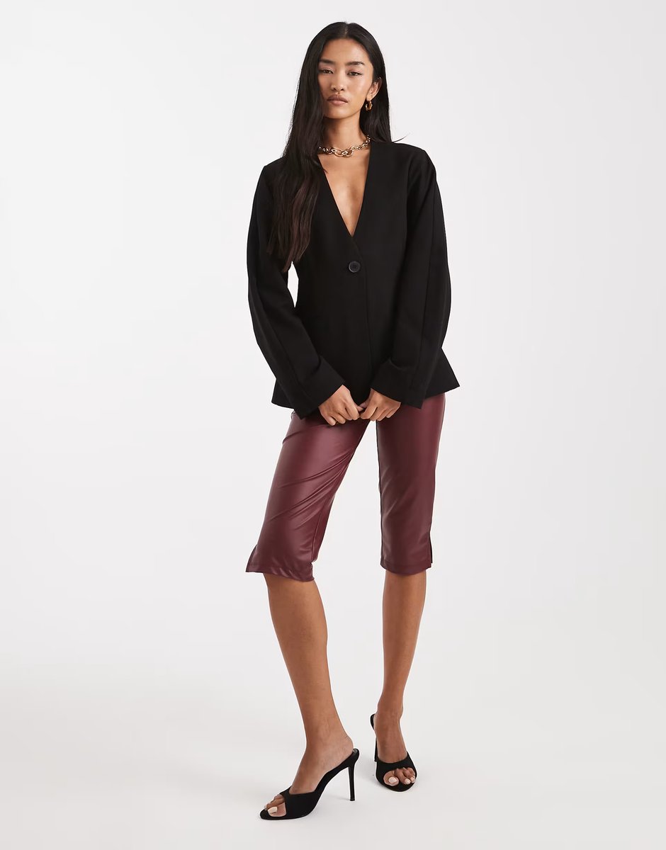 ASOS Pieces structured tailored blazer in black - 3