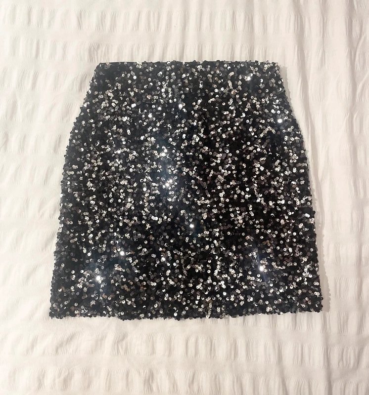 ASOS Design sequin embellished black mini skirt - 2