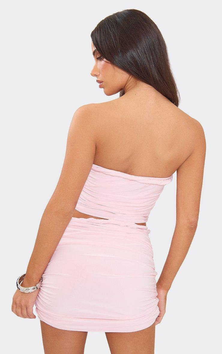 EGO Bandeau Rope Trim Detail Top In Pink, Women's Size UK 6 - 2