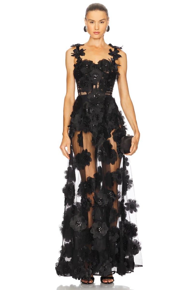 revolve Rosalie Noir Gown