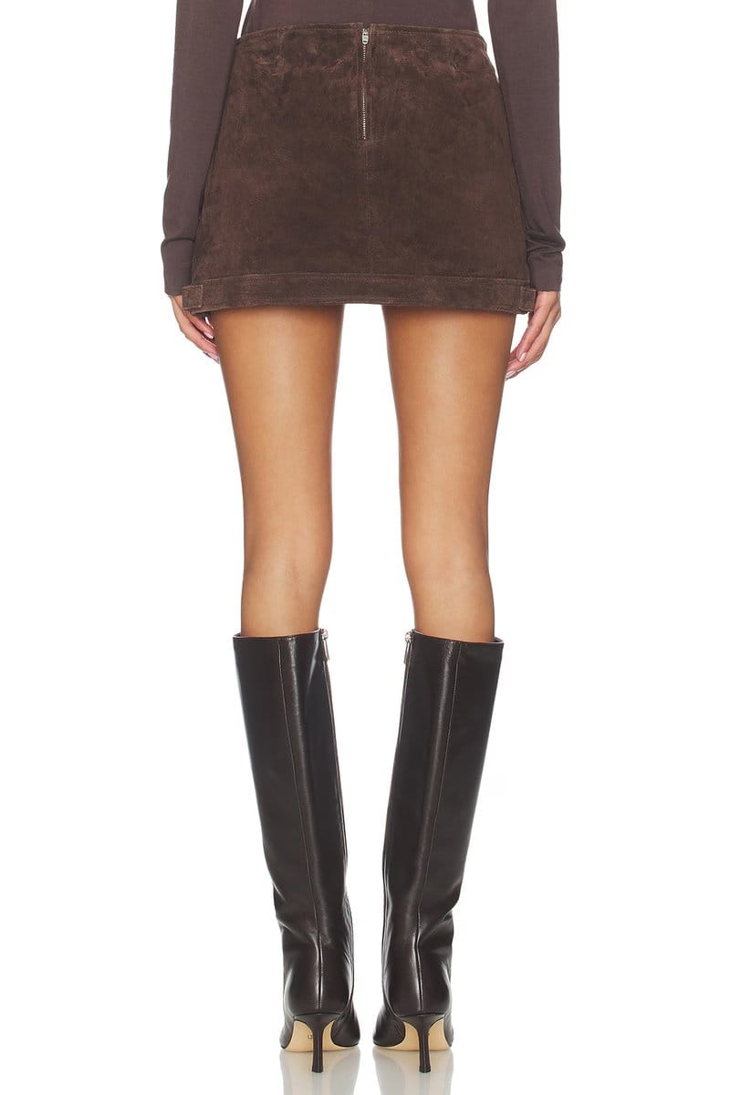 revolve Faux Suede Mini Skirt - 4