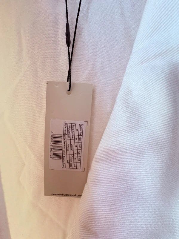 Never Fully Dressed Never Fully Dressed White Denim Wrap Dress - 2