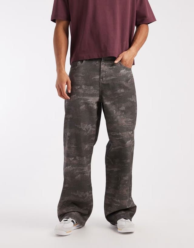 ASOS ASOS DESIGN baggy trousers in camo print - 3