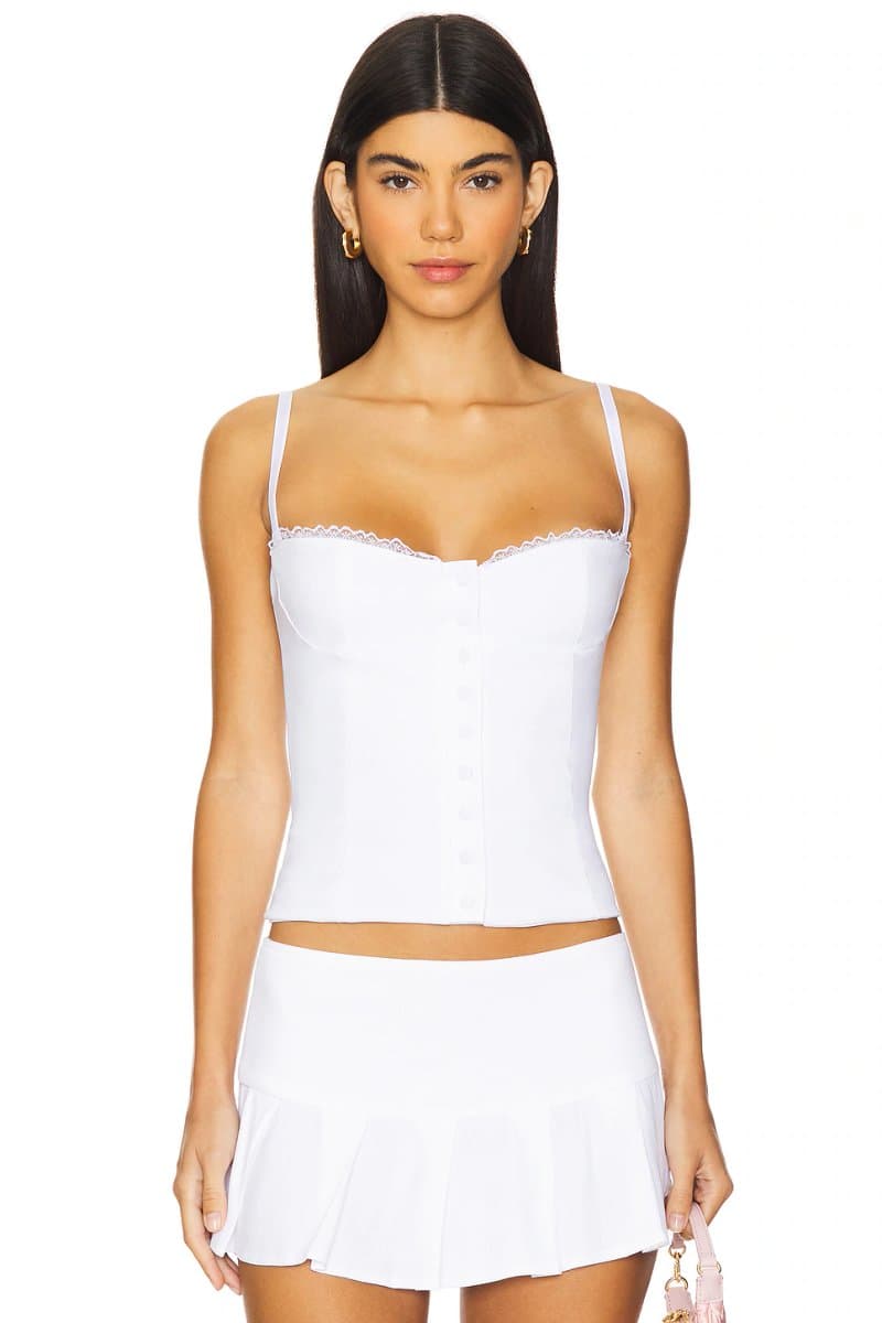 revolve Revolve Caity Corset with Lace Detail in White