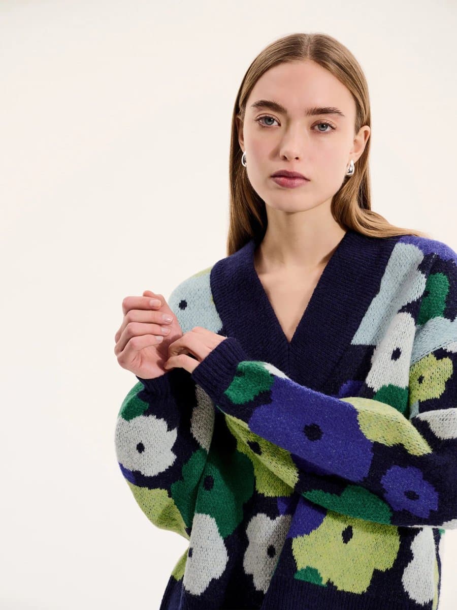 OMNES Ari Oversized Floral Jumper