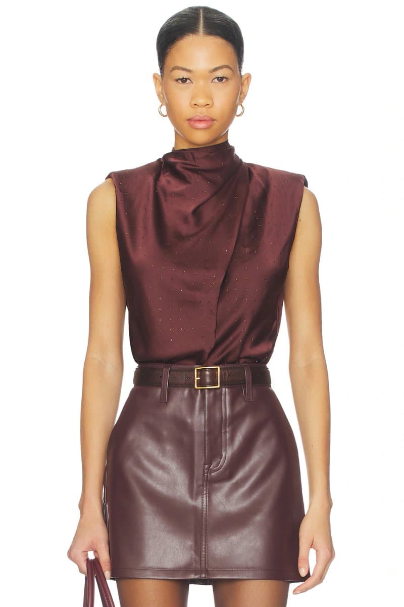 revolve Revolve ASTR the Label Dusty Plum Embellished Top