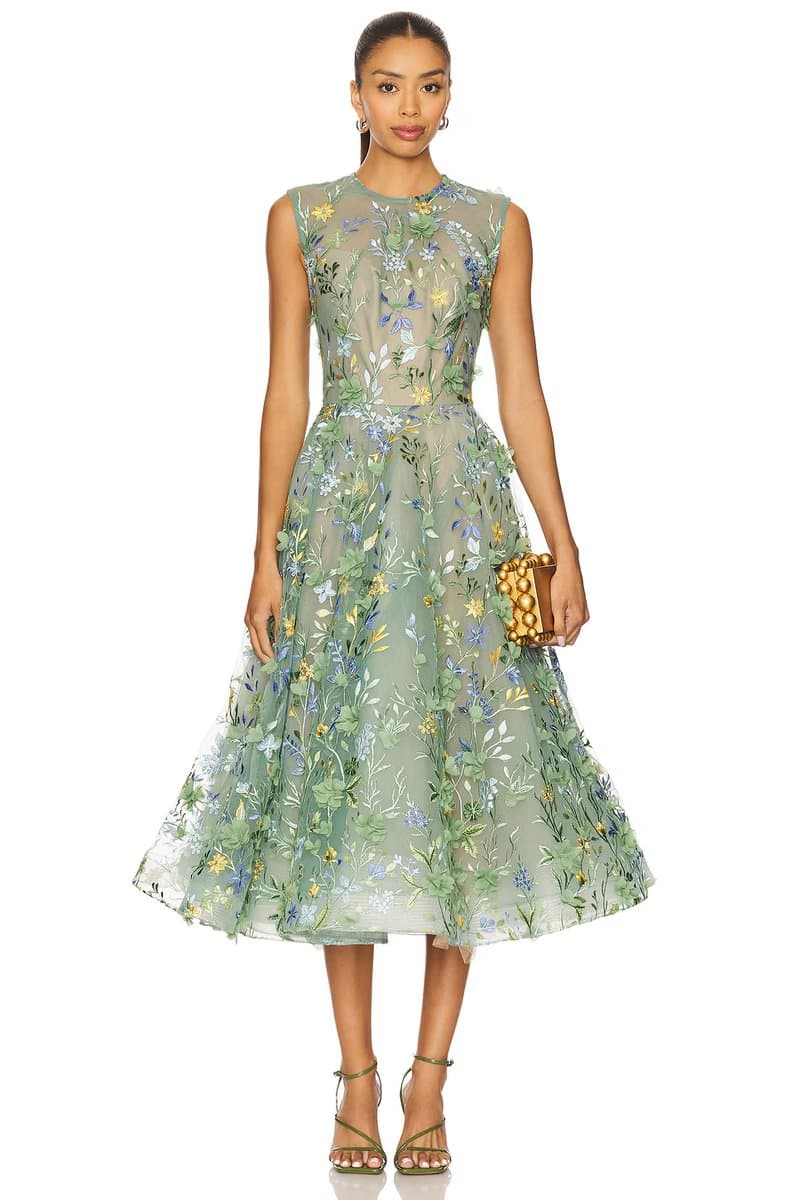 revolve Saba Floral Midi Dress