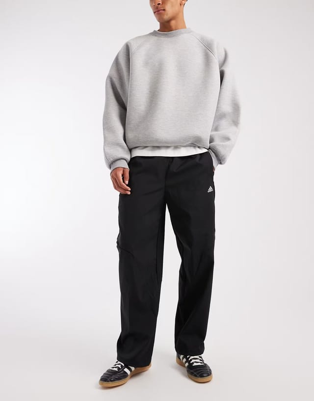 ASOS adidas Originals F50 loose striped track pants in black - 2