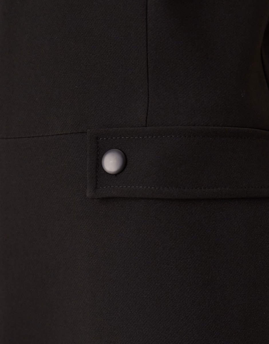 ASOS Mango sleeveless fitted jumpsuit in black - 4