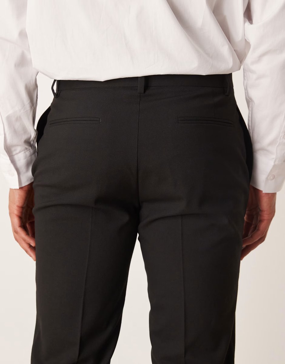 ASOS ASOS DESIGN slim suit trousers in black - 4