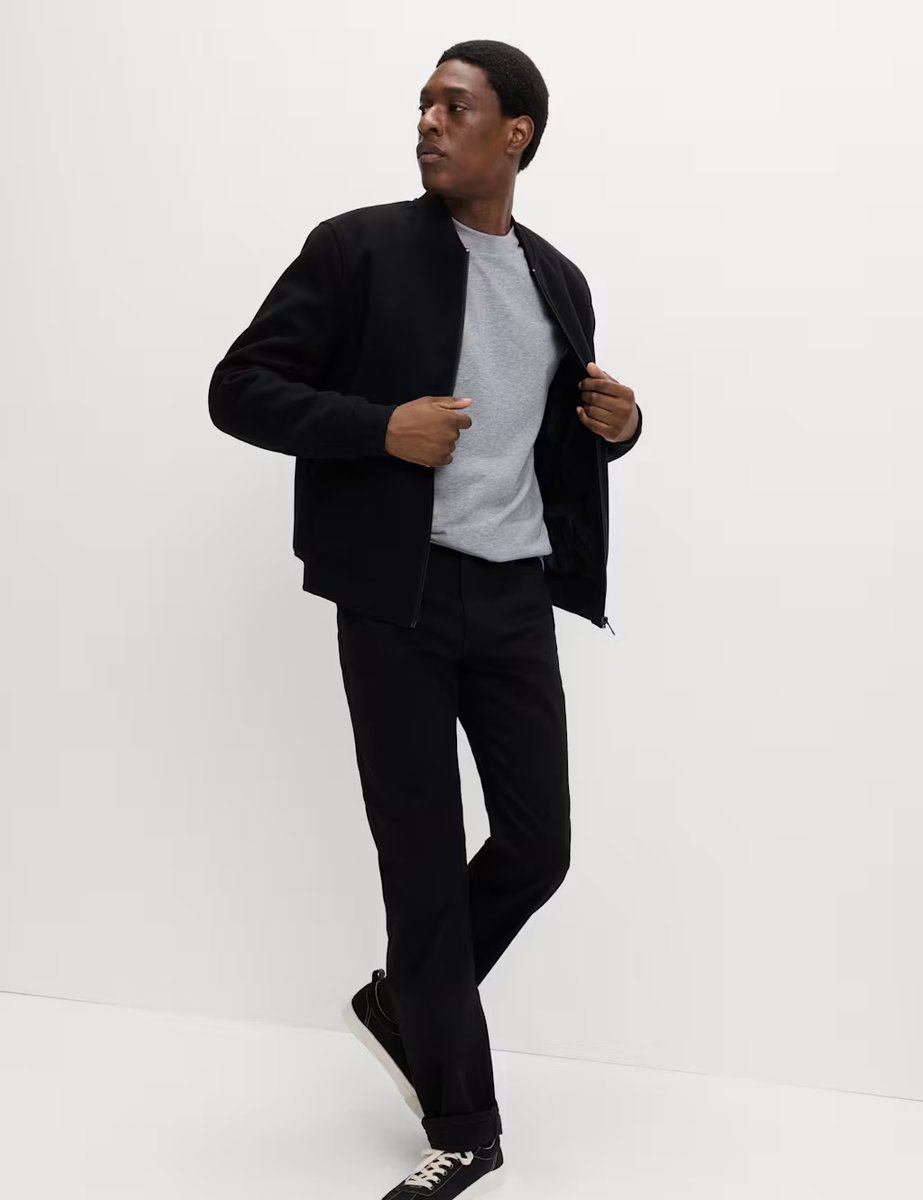 Marks & Spencer M&S Cotton Rich Crew Neck Sweatshirt Grey Marl - 2